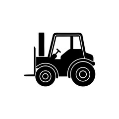 creative details Outline silhouette forklift truck icon vector illustration