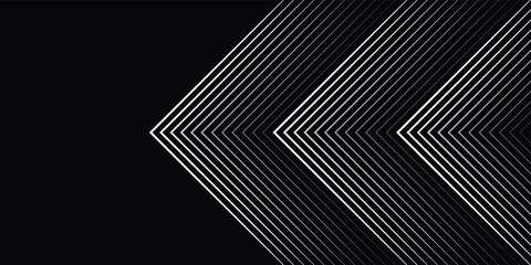 black vector 3D technology futuristic glow with line shapes banner modern abstract white line modern