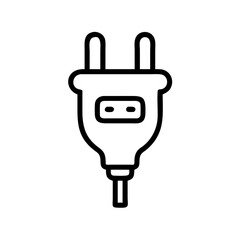 electrical plug icon on transparent background for web and graphic design