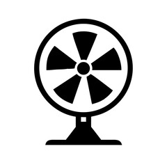 Fototapeta premium electric fan icon silhouette on transparent background for web and graphic design