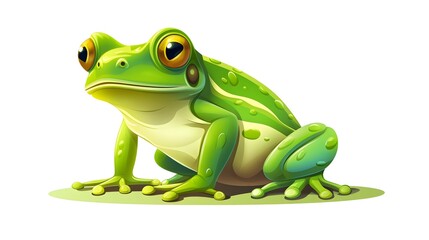 Obraz premium Cute Frog Vector Illustration Cartoon - High-Quality Wildlife Graphic Design