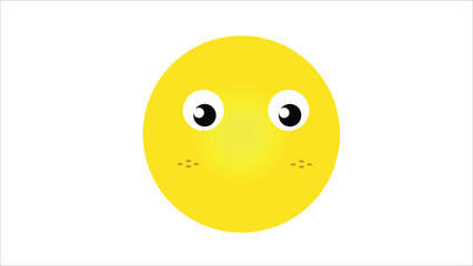 Yellow emoji on white background