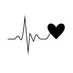 An elegant depiction of a heartbeat waveform, symbolizing life's essence and vitality. This minimalist image conveys a sense of health, rhythm, and the continuous pulse of existence.