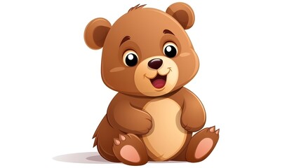 Cute Teddy Bear Vector Illustration Cartoon Character for Childcare Storybooks