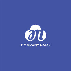 Obraz premium Cloud M logo design template