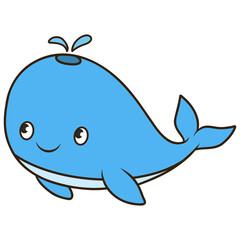 Whale Cartoon Illustration