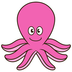 Octopus Cartoon Illustration