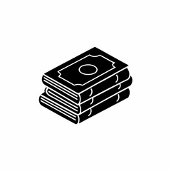 creative details Outline silhouette stack of books icon