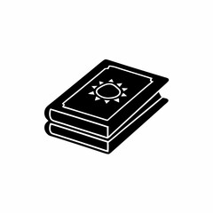 creative details Outline silhouette stack of books icon