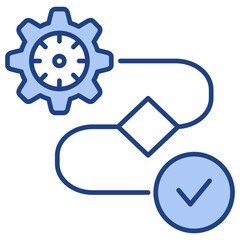 Workflow Blue Icon