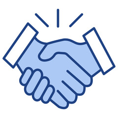 Handsake Blue Icon