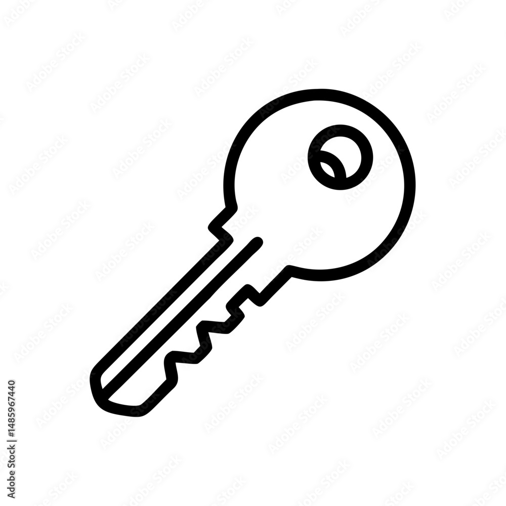 Poster key icon on transparent background for web and graphic design