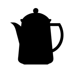 kettle icon silhouette on transparent background for web and graphic design