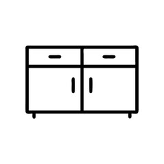 kitchen cabinet icon on transparent background for web and graphic design