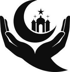 Eid Mubarak Vector Silhouettes – Islamic Festival, Mosque, Lantern, Family & Celebration Illustrations, Islamic Festival