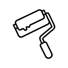 Fototapeta premium paint roller icon on transparent background for web and graphic design