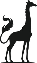 Wild animal giraffe vector isolated silhouette