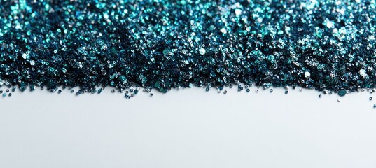 Teal Glitter Border