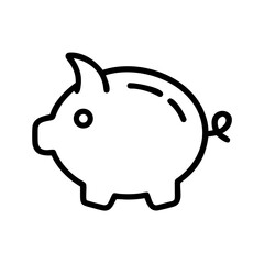 piggy bank icon on transparent background for web and graphic design