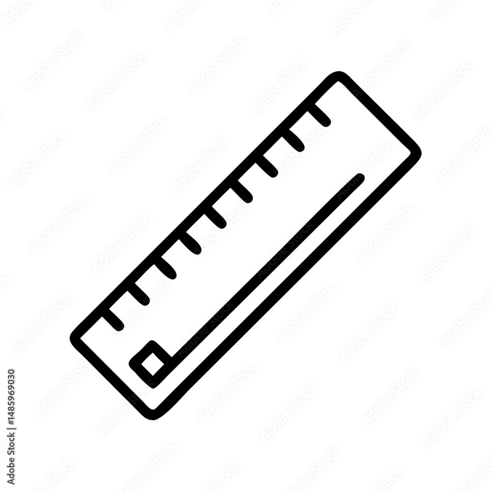 Poster ruler icon on transparent background for web and graphic design