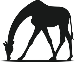 Wild animal giraffe vector isolated silhouette