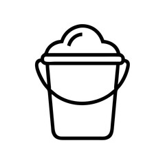 sand bucket icon on transparent background for web and graphic design