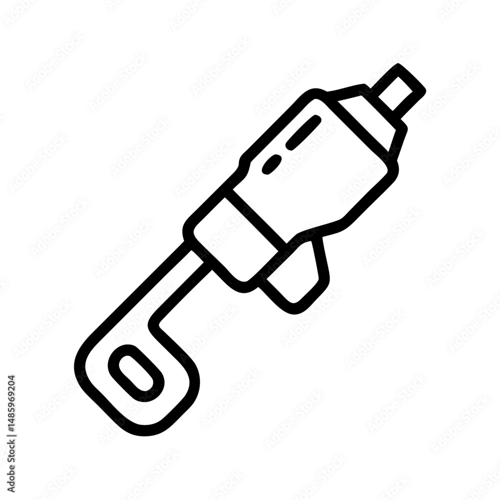 Poster screwdriver icon on transparent background for web and graphic design