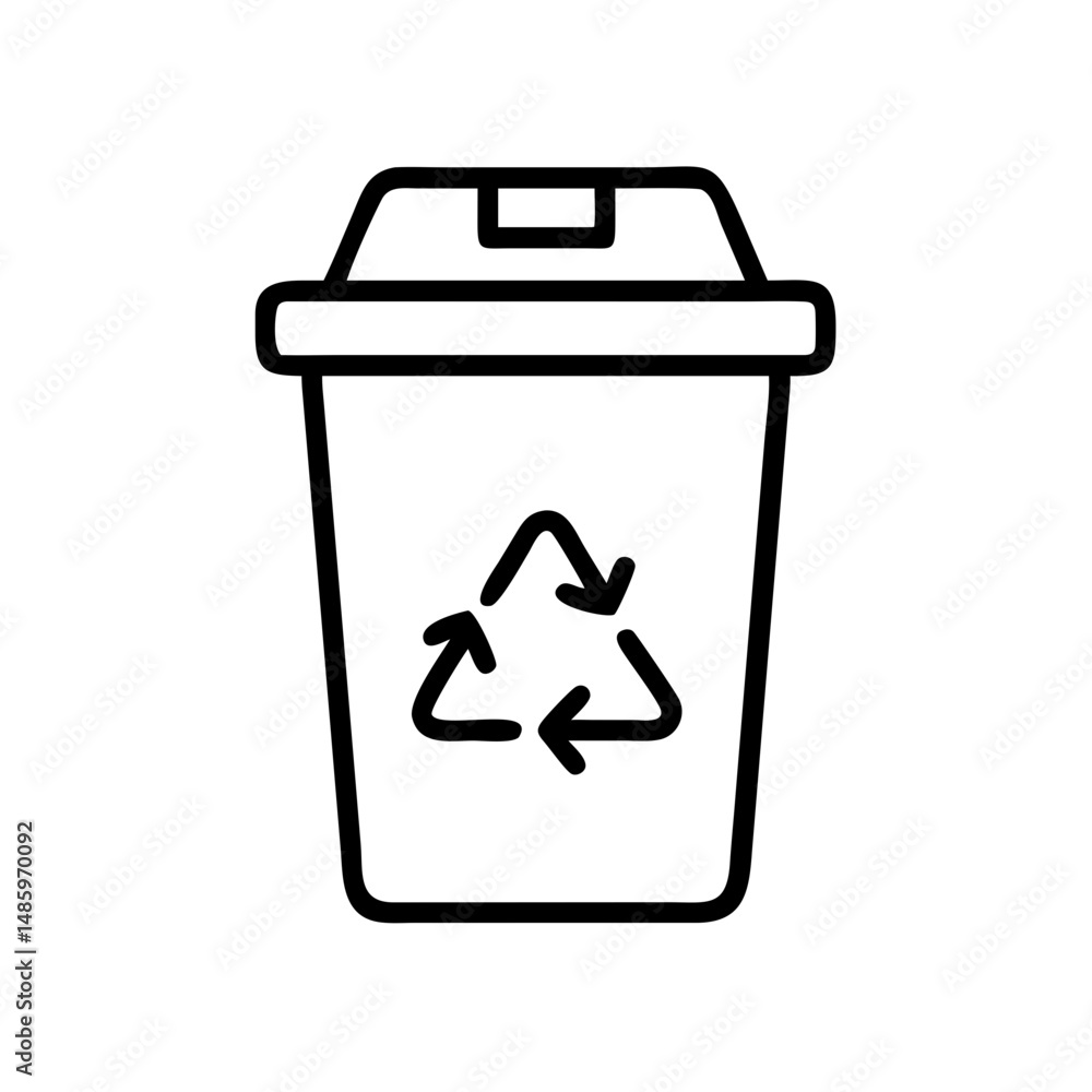 Poster trash bin icon on transparent background for web and graphic design