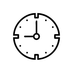 wall clock icon on transparent background for web and graphic design