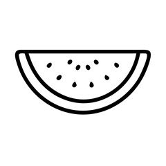 watermelon slice icon on transparent background for web and graphic design