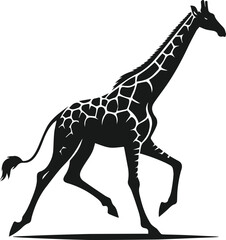 Wild animal giraffe vector isolated silhouette