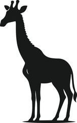 Wild animal giraffe vector isolated silhouette