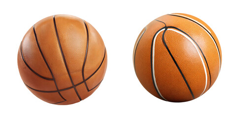 Obraz premium Basketball isolated on a transparent background, sports equipment