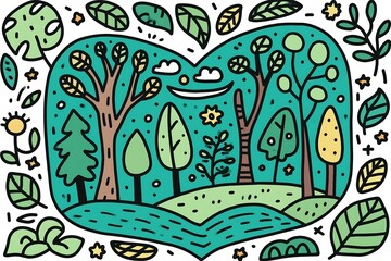 Fototapeta premium doodle about nature