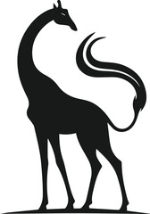 Wild animal giraffe vector isolated silhouette
