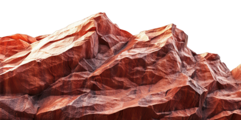 Red Rock Formation Against. Geological Structure And Natural Erosion Isolated On Transparent Background
