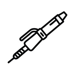 soldering iron line art vector 