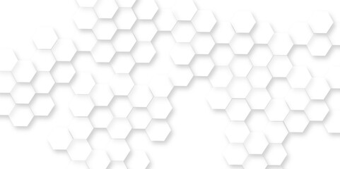 Hexagonal white hexagons honeycomb wallpaper. abstract white hexagon concept background, abstract white hexagon background, technology geometric mesh elegance texture. Seamless pattern with hexagon.