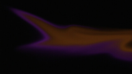 Abstract glowing orange and purple curves on dark gradient background with soft rough texture for poster, background design