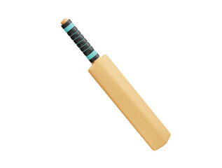 Cricket bat icon 3d rendering illustration