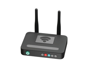 Fototapeta premium wireless router icon illustration 3d. Wi-Fi router icon 3d