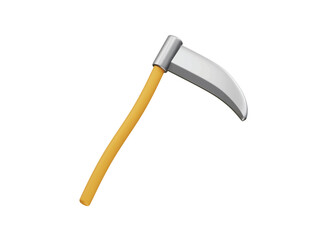 Scythe icon illustration 3d rendering