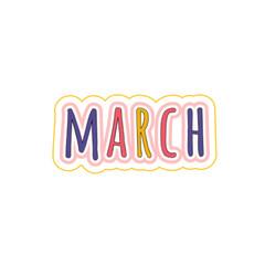 Cute Month Name Design for Calendar or Planner Use