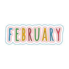 Cute Month Name Design for Calendar or Planner Use