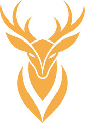 christmas logo with reindeer head.