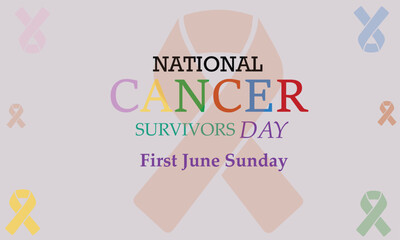 National cancer survivors day banner 2025