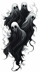 Stylized ghost group graphic design