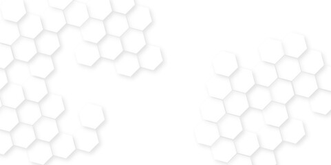Hexagonal grid tile and mosaic structure, Luxury White Pattern, illustration geometry science and technology, geometric elegance hexagonal Pattern background, minimalist interior design.	

