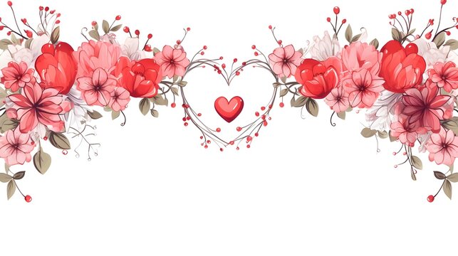 Fototapeta Elegant Mother's Day Inscriptions Card with Flowers, Crown, and Heart - Stock Image