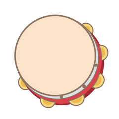 シンプルなタンブリンのイラスト